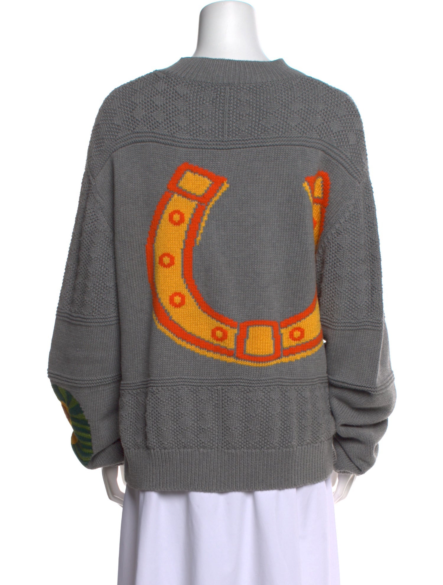 Burberry Graphic Print Mock Neck Sweater